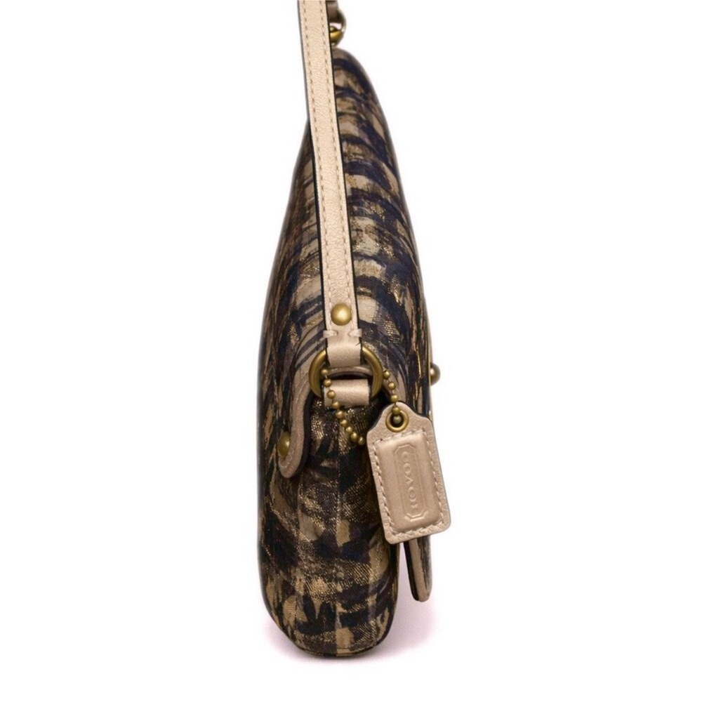 Coach Kristin Op Art pattern in a metallic gold EUC - Picture 8 of 14